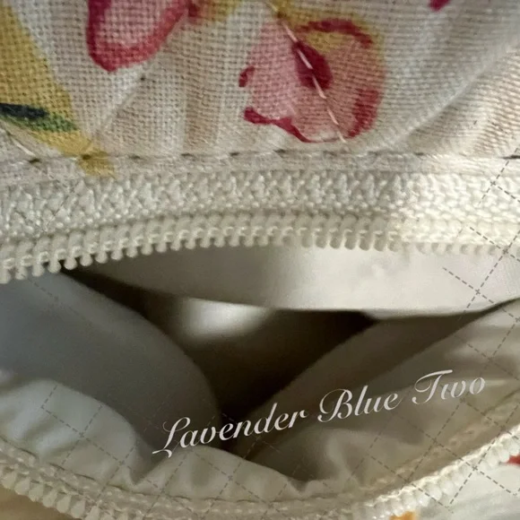 Vintage VERA BRADLEY Perennials 1998  Backpack Sling USA Cream Blue Pink Floral - Picture 8 of 17